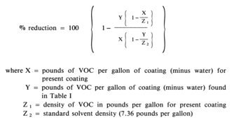 Equation to Chapter 129, Section 52—% reduction